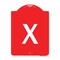 Signmission Designer Series Sign-Sign W/ Letter X, Red & White Aluminum Sign, 24" L, 18" H, RW-1824-22918 A-DES-RW-1824-22918 - alternate 1